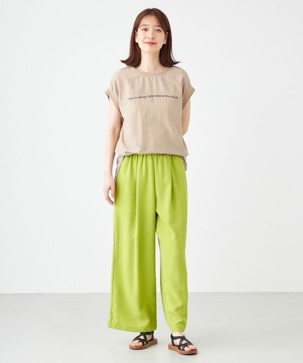 SHARE PARK LADIES ライトタッチ裾テールロゴTシャツ 