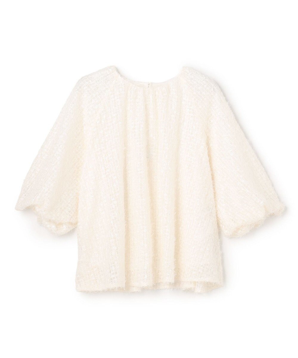 UNFILO L エアリーヤーン ギャザーブラウス 