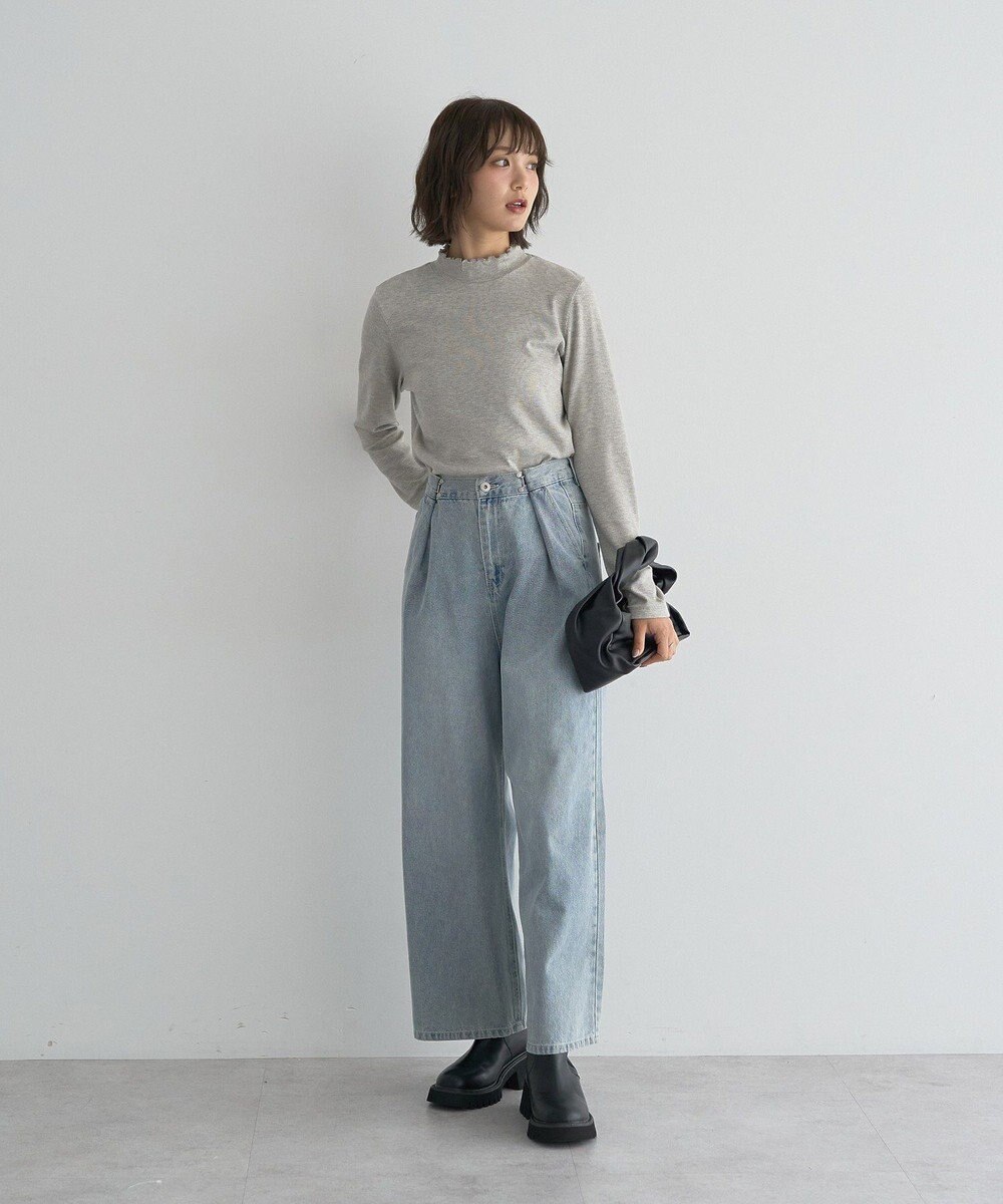 earth music&ecology ラメテレコハイネックプルオーバー 