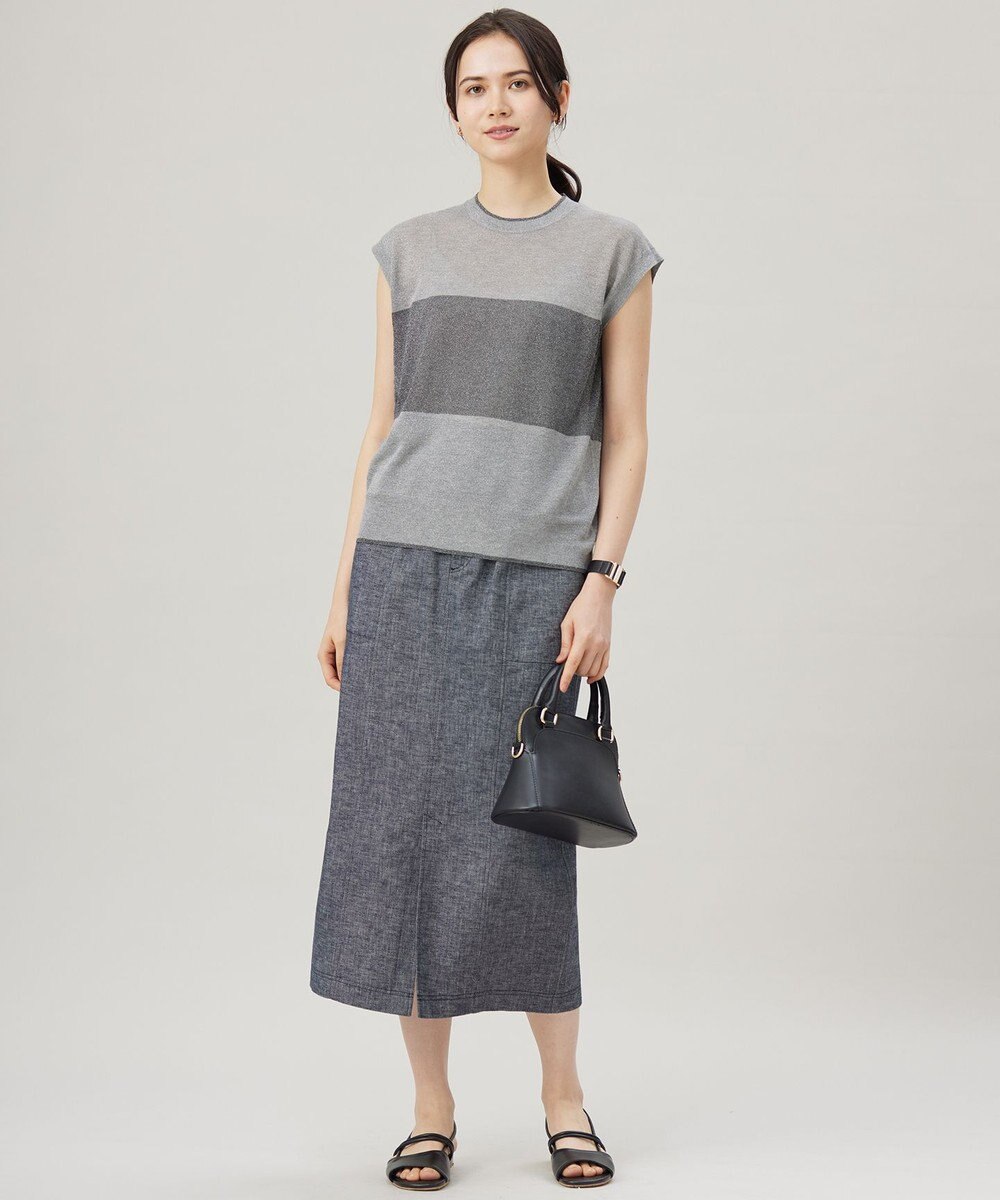 自由区 【カタログ掲載・アンサンブル対応・洗える】ラメシアープルオーバー ニット 