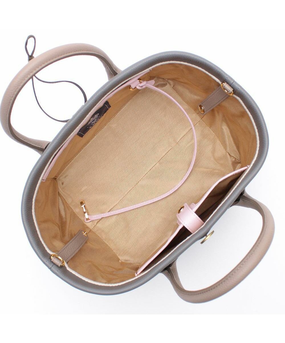 A.D.M.J. 【牛革】モーツァルト/スパニッシュレザーバイカラー金ボタントートS 