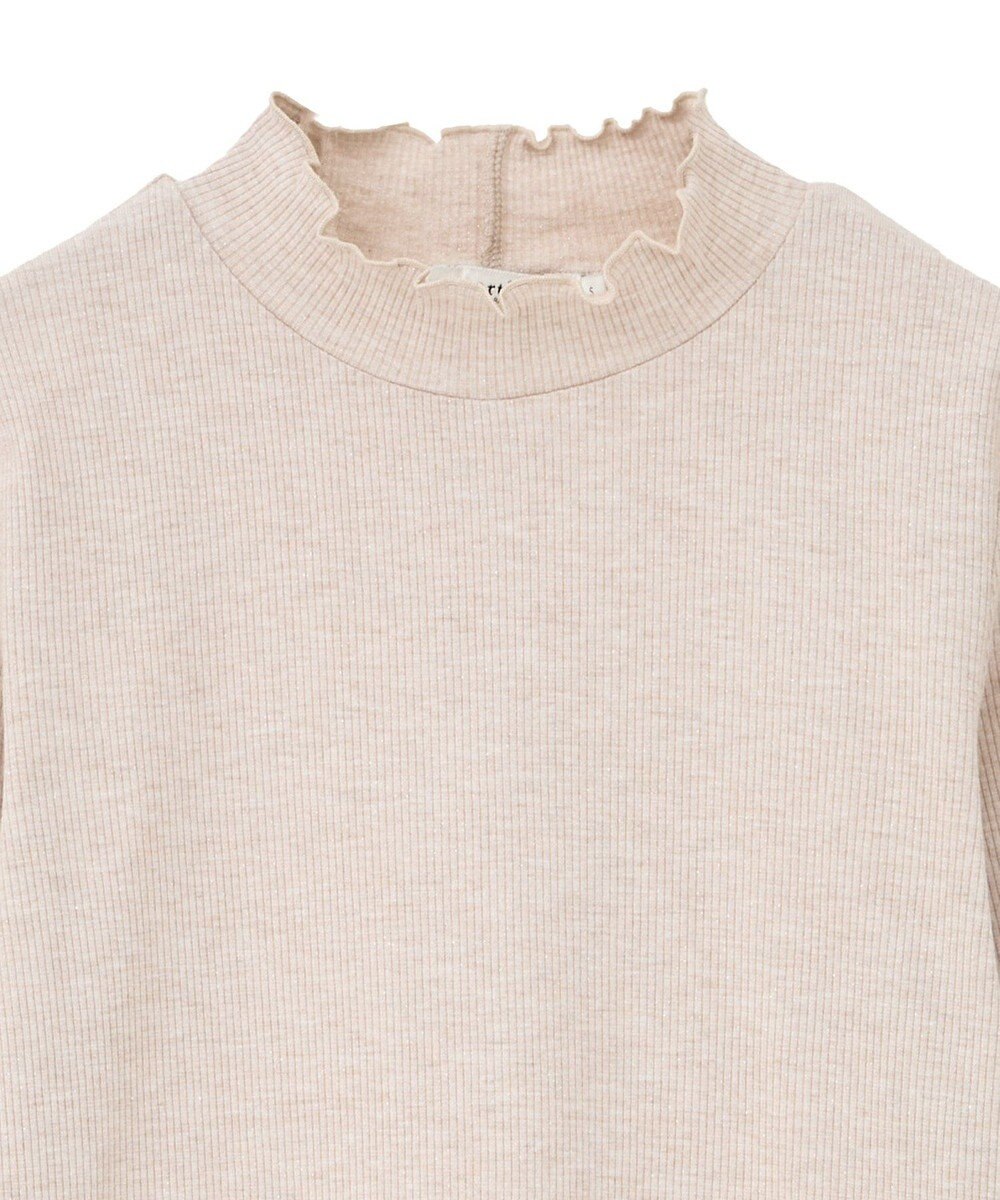 earth music&ecology ラメテレコハイネックプルオーバー 