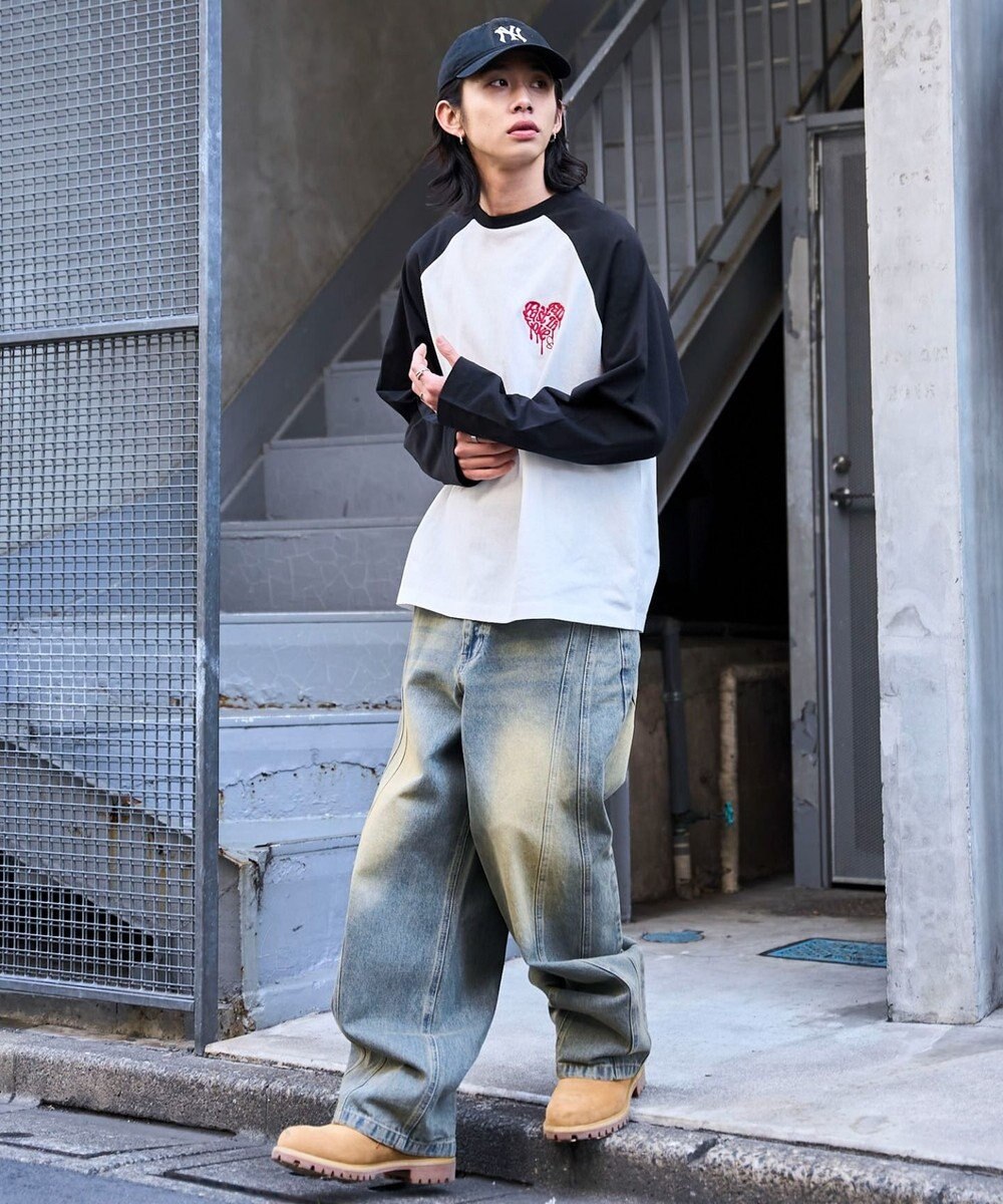 WEGO ラグランハートグラフィックT（LS） 