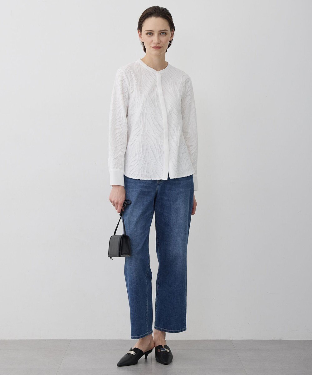 ICB L カットジャガードジャージー デザイントップス 