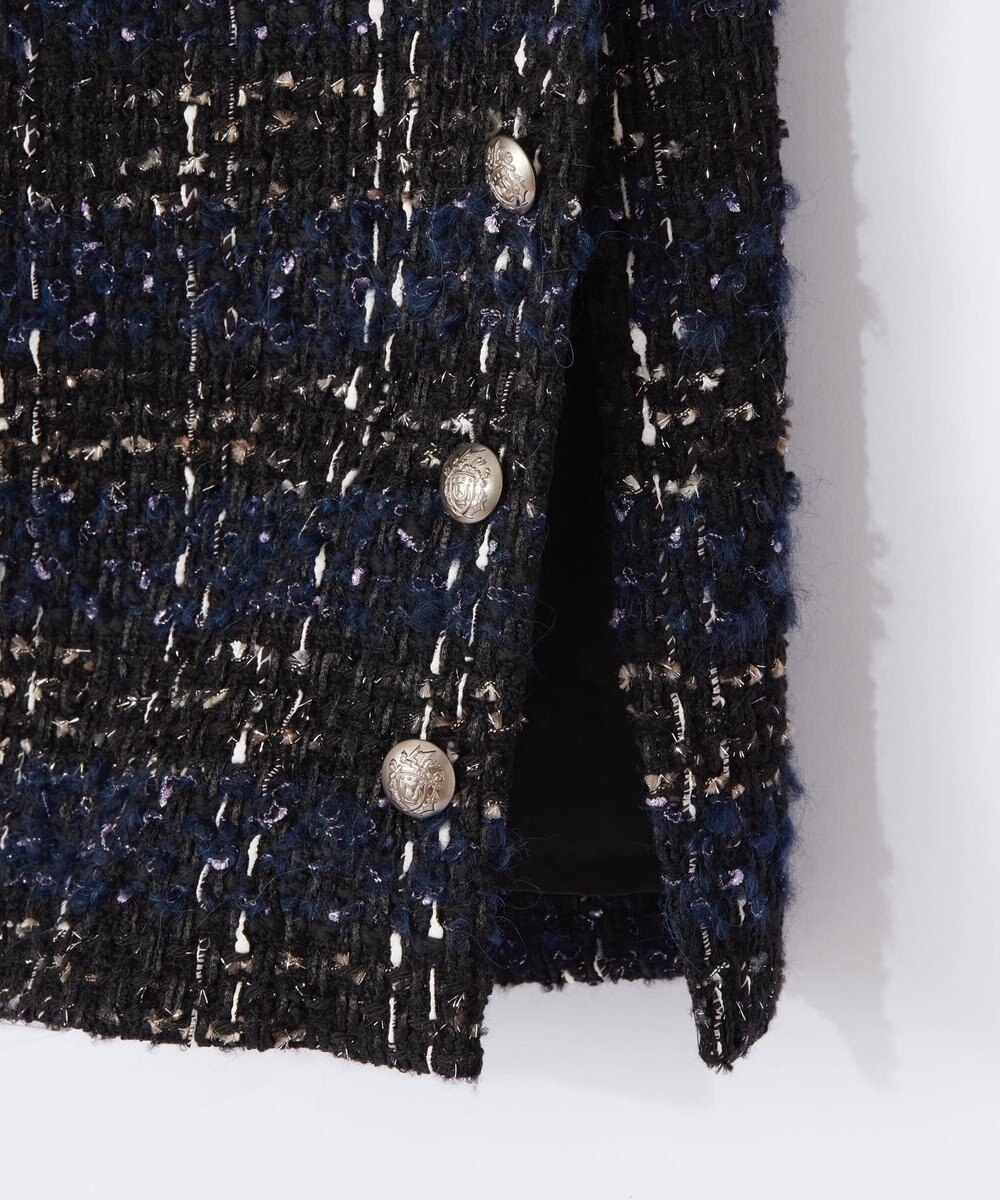 GRACE CONTINENTAL サイドスリットツイードスカート 