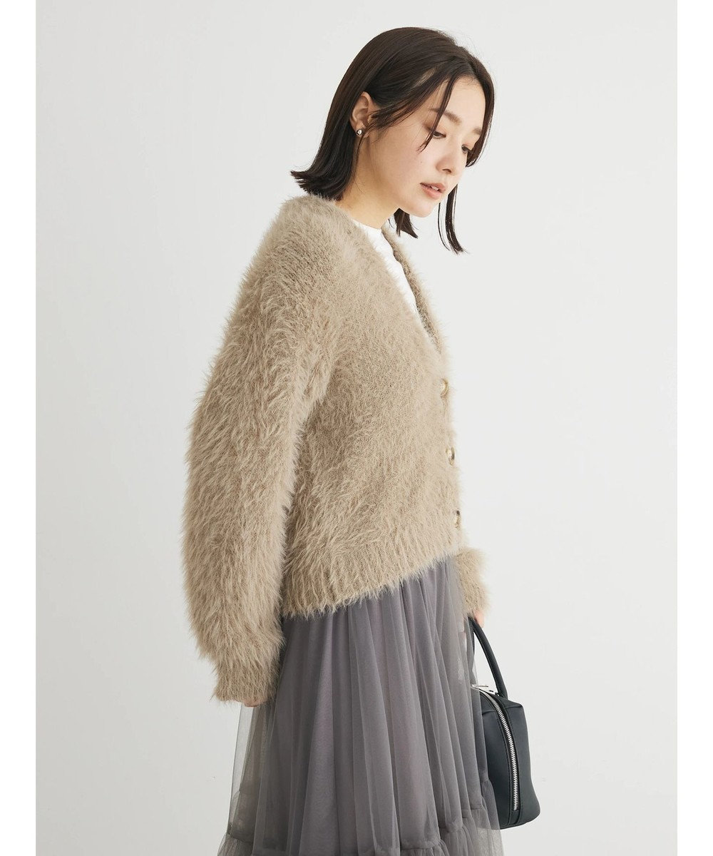 Green Parks ・Ｐｅｔｉｔ　Ｆｌｅｕｒ　シャギーニットカーディガン 