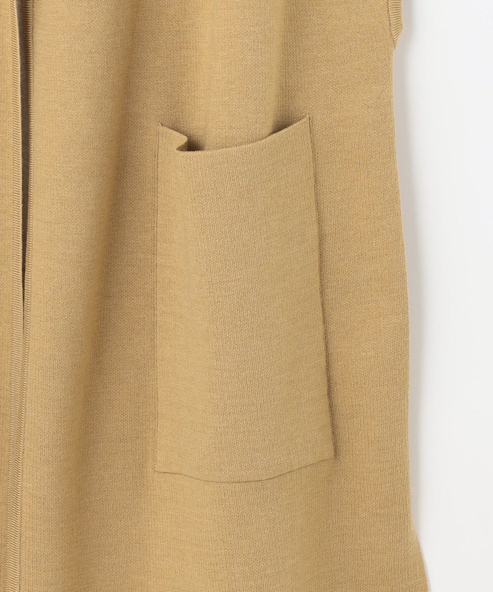 自由区 【洗える】リバーシブルニットジレ 