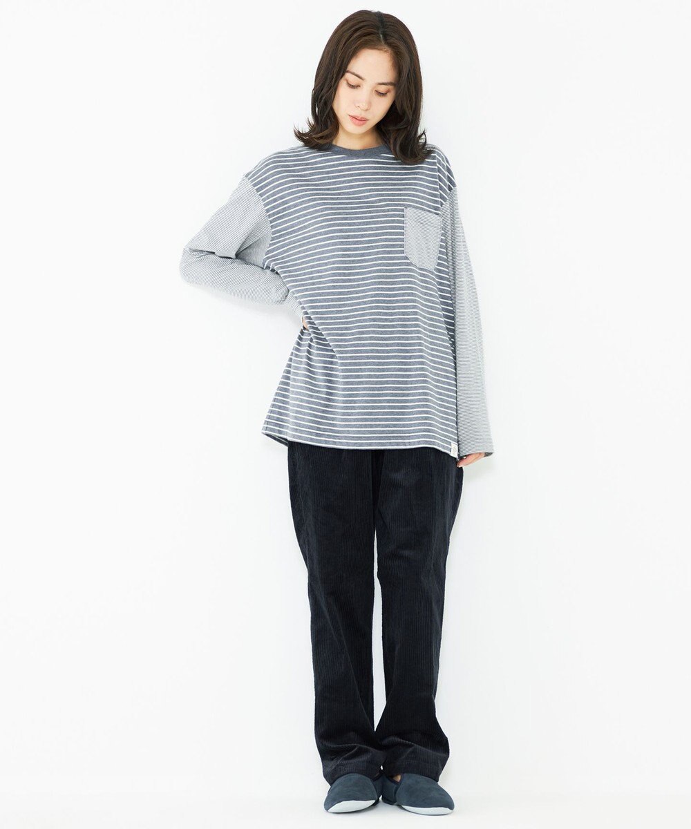 JOSEPH ABBOUD MOUNTAIN 【SPACE／UNISEX】OGコットンボーダークレイジー  カットソー 