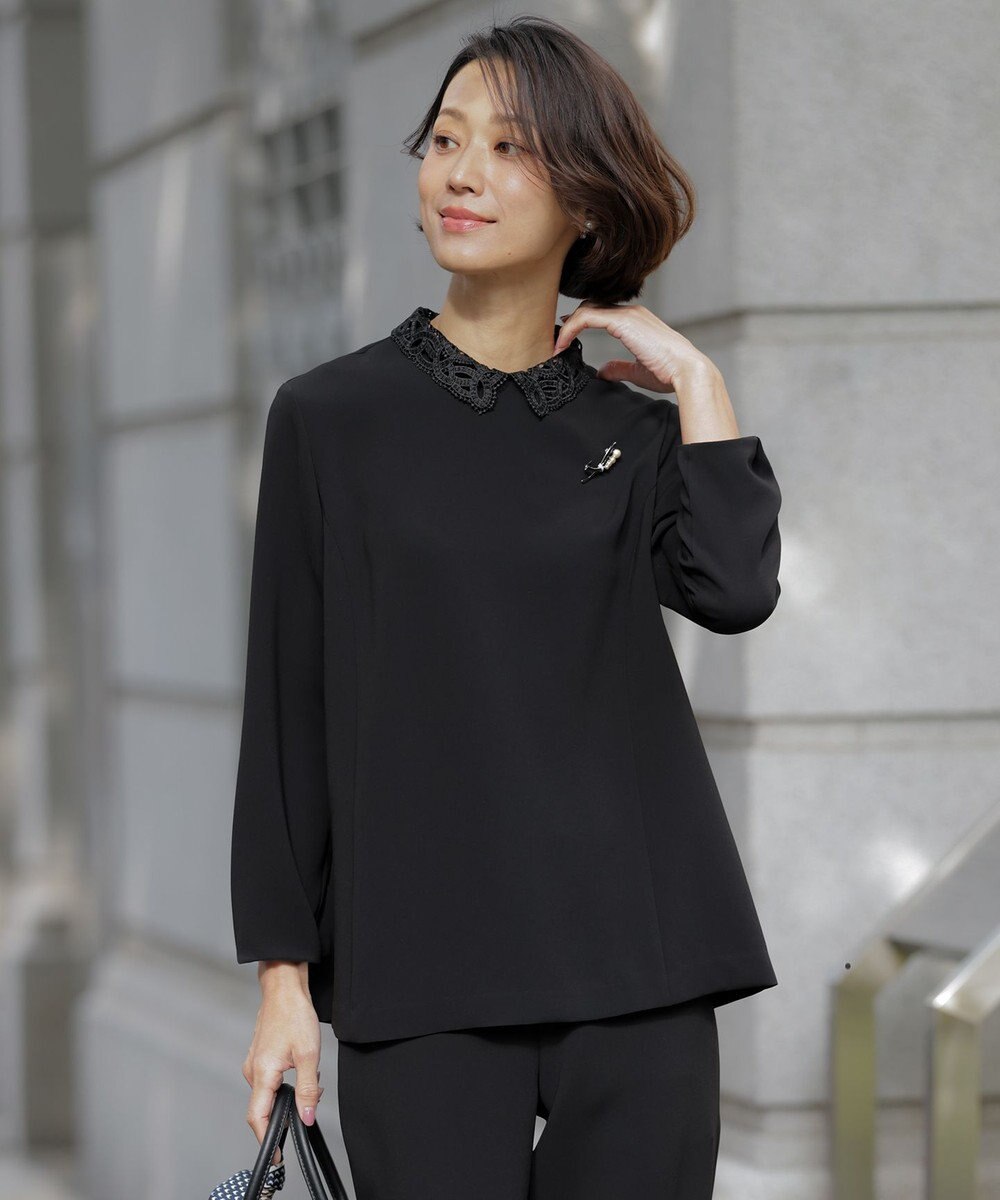 J.PRESS LADIES S 【セットアップ対応・2way】セラテリーダブルクロス ブラウス 