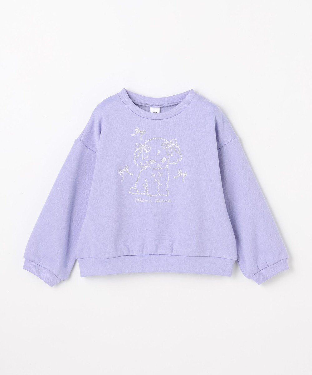 ANY KIDS アニマル刺繍 裏シャギー トレーナー 