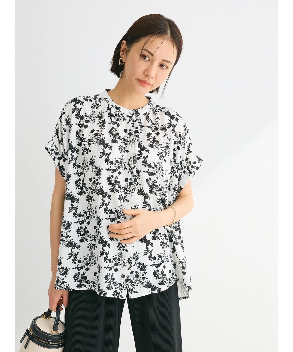 Green Parks アソート柄さらっとレーヨンブラウス 