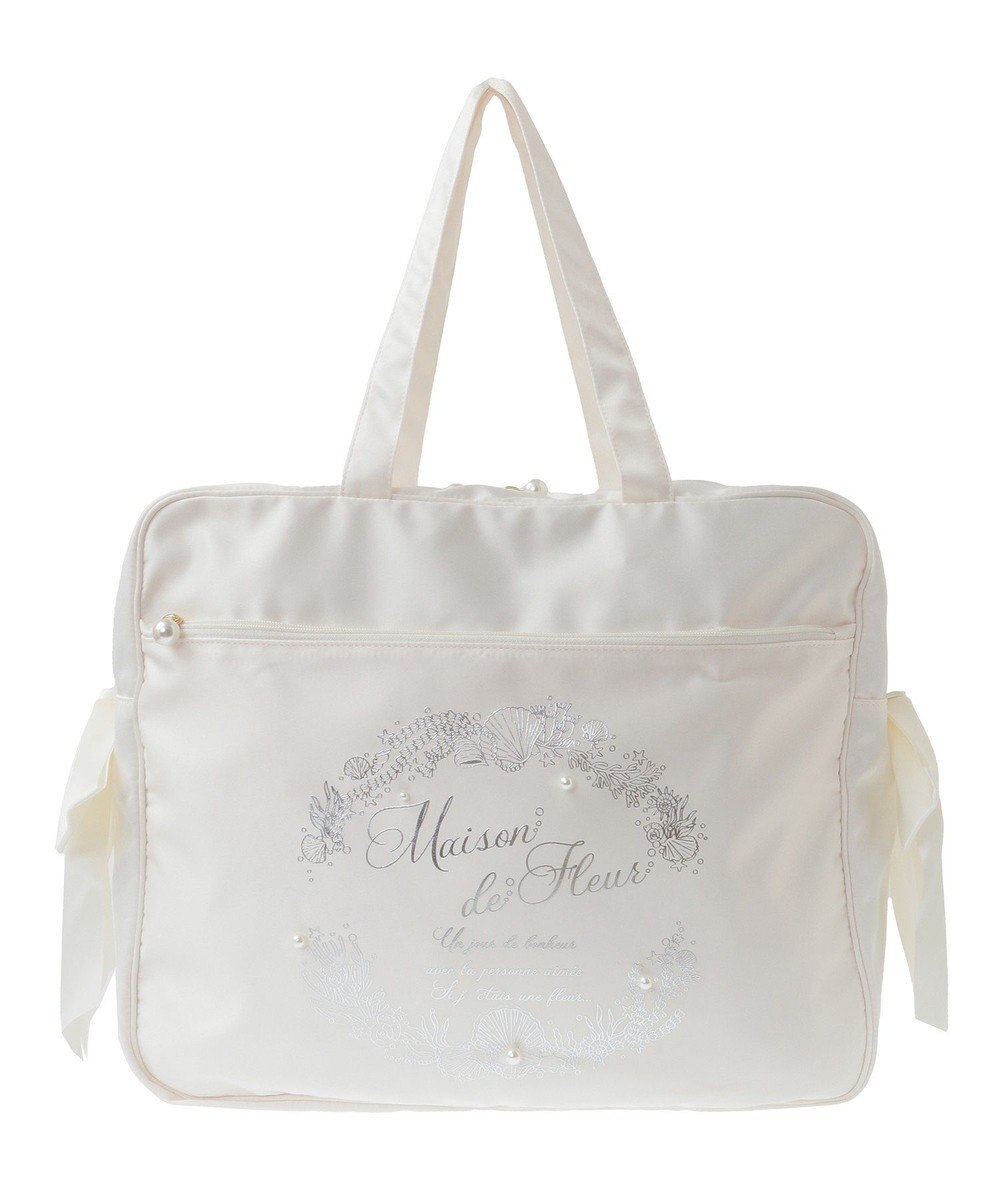 Maison de FLEUR シーシェルプリントキャリーオンバッグ 