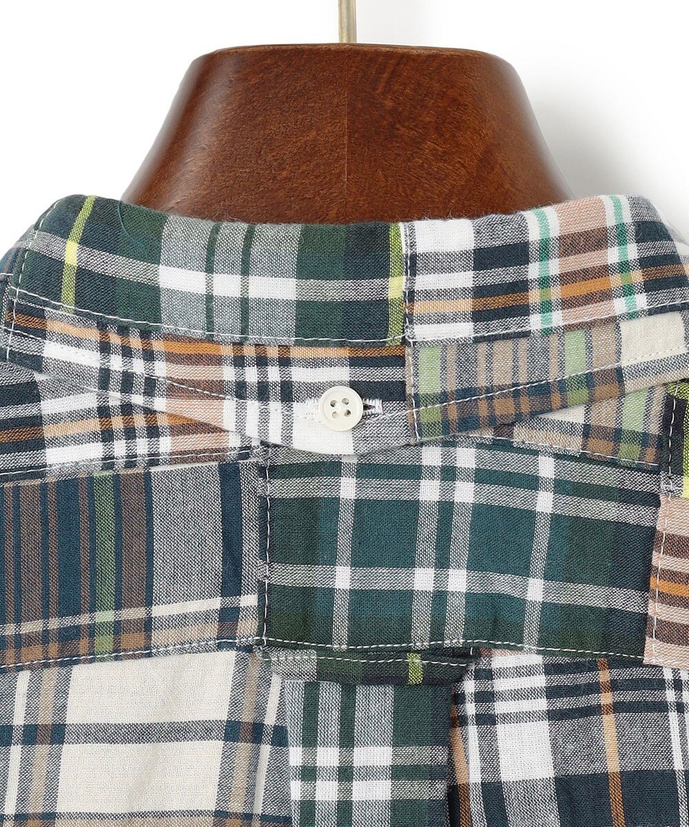 J.PRESS MEN 【WEB・一部店舗限定】マドラスチェックパッチワークシャツ 