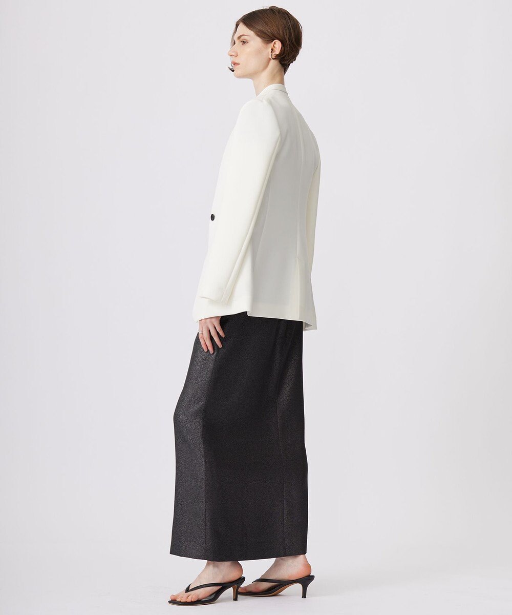 ICB 【洗える】トリプルクロスツイル ノーカラージャケット 