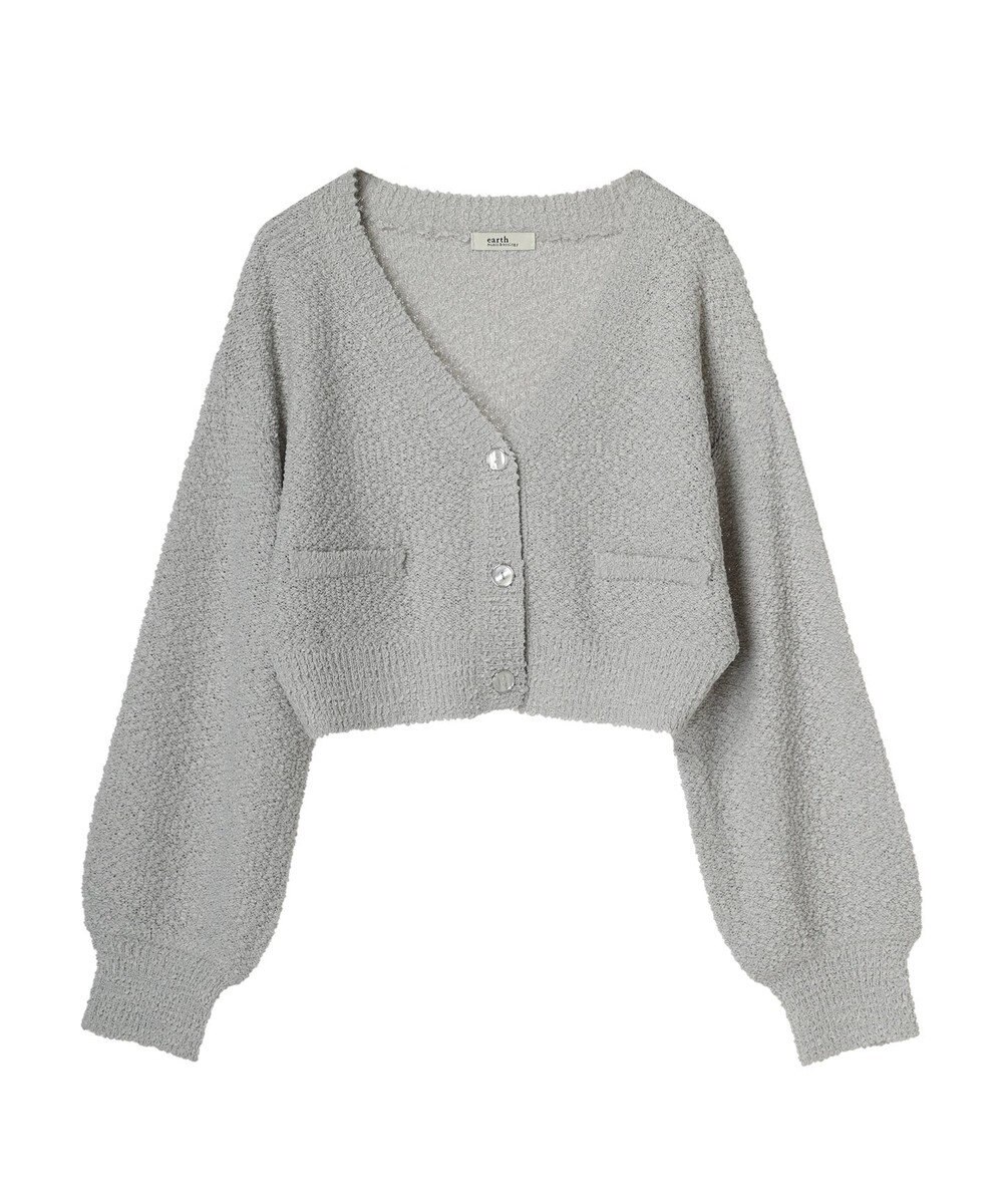 earth music&ecology ポコポコヤーンショートカーディガン 
