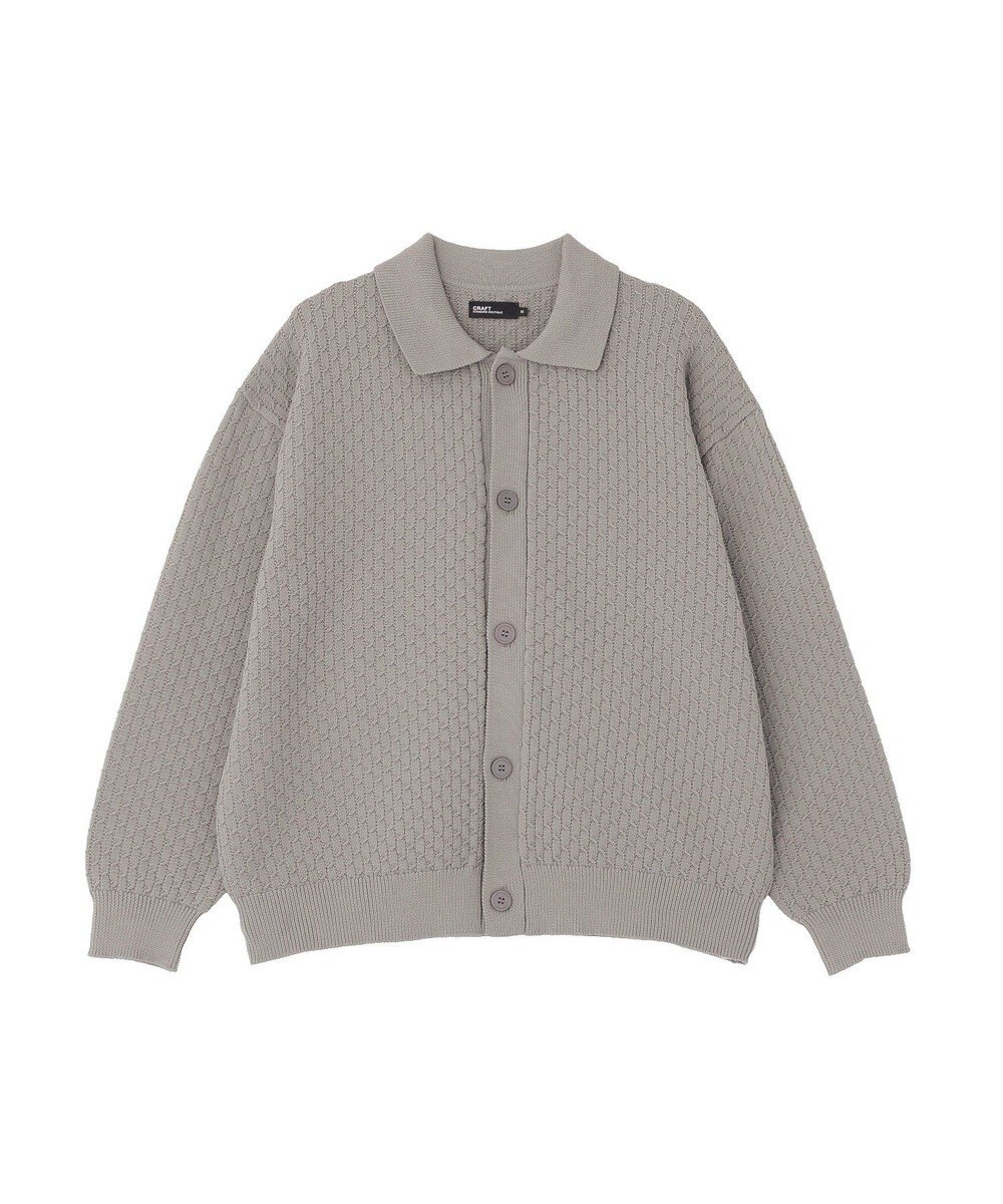 CRAFT STANDARD BOUTIQUE 柄編みニットシャツカーディガン 