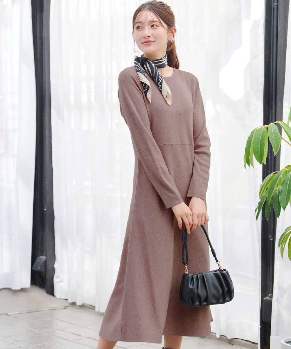 Tiaclasse 【選べる着丈・洗える】 ニットワンピース 