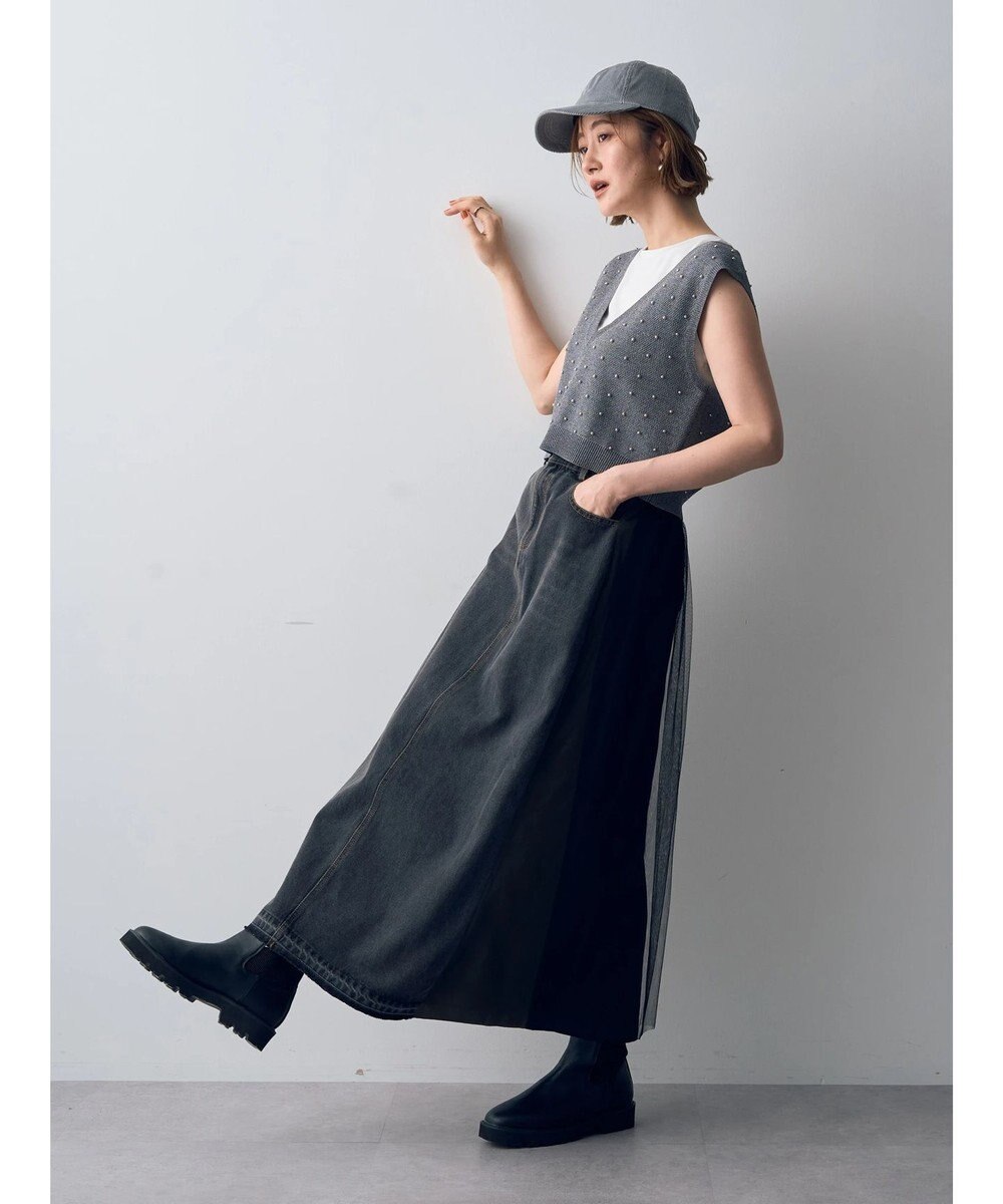 YECCA VECCA 異素材MIXデニムスカート② 