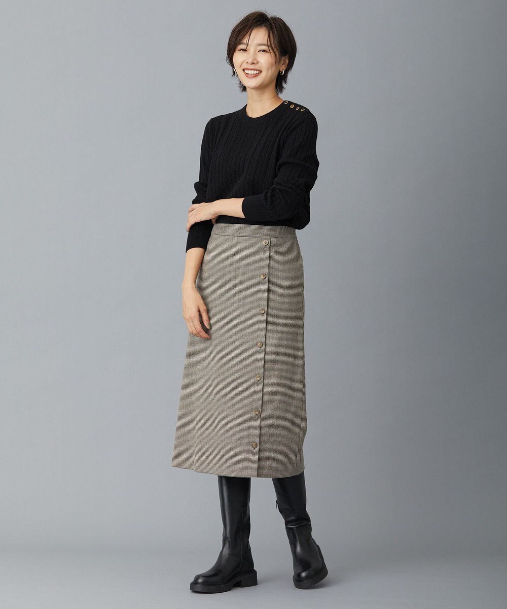 J.PRESS LADIES ドビー チェック スカート 