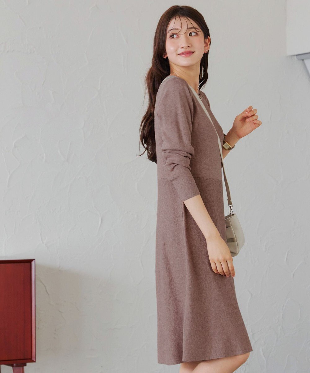 Tiaclasse 【選べる着丈・洗える】 ニットワンピース 