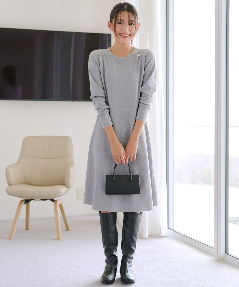 Tiaclasse 【選べる着丈・洗える】 ニットワンピース 