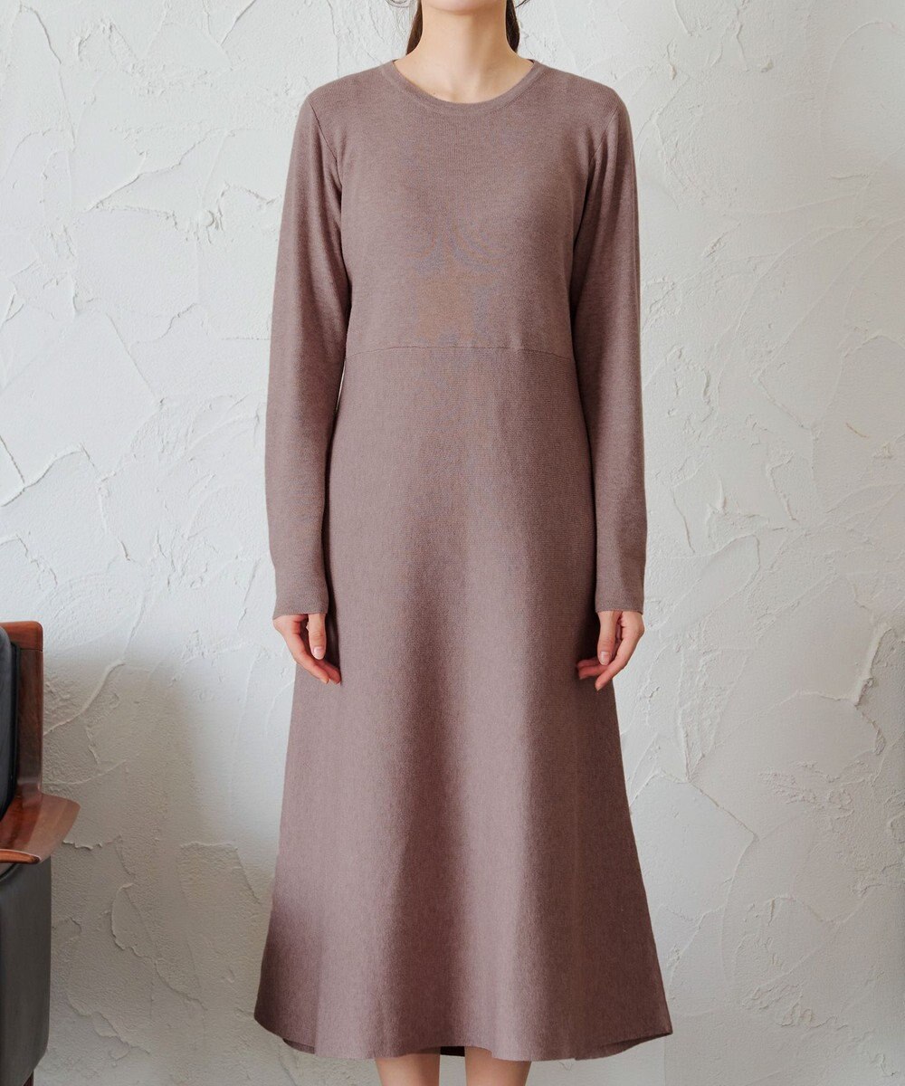 Tiaclasse 【選べる着丈・洗える】 ニットワンピース 