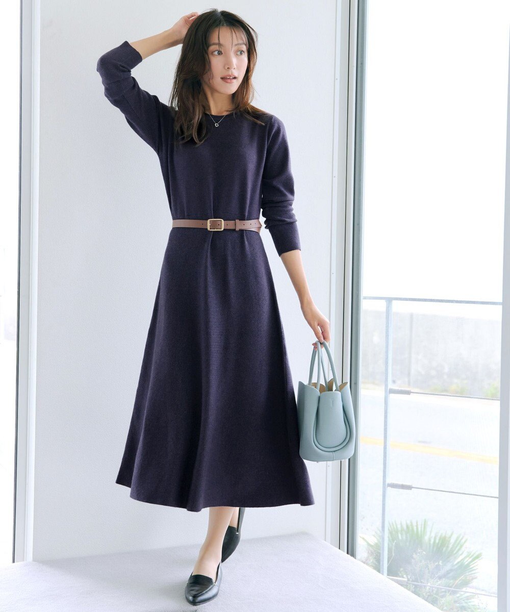 Tiaclasse 【選べる着丈・洗える】 ニットワンピース 