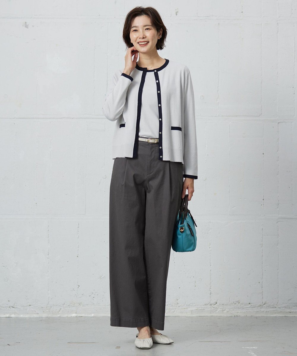 J.PRESS LADIES L 【洗える・ニットセット】TRIM TWIN ニット 