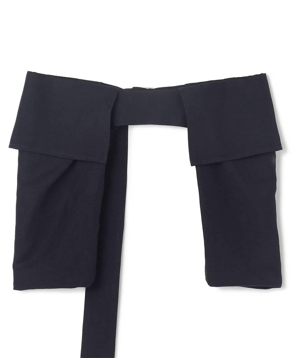 BEIGE， 【洗える】BERNARD / リネンワイドポケット付きラップベルト 