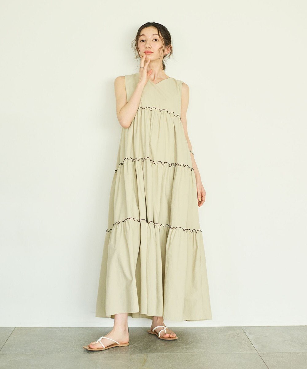 #Newans ボリュームティアードワンピース 