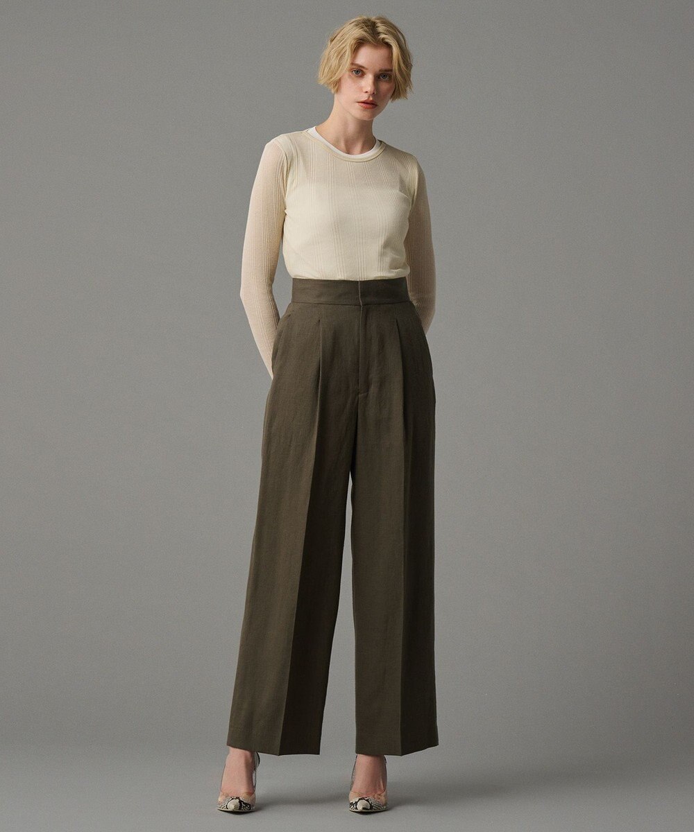 uncrave 【5周年企画・手洗い可】ライト リネン ワイドパンツ（uncrave STANDARD） 