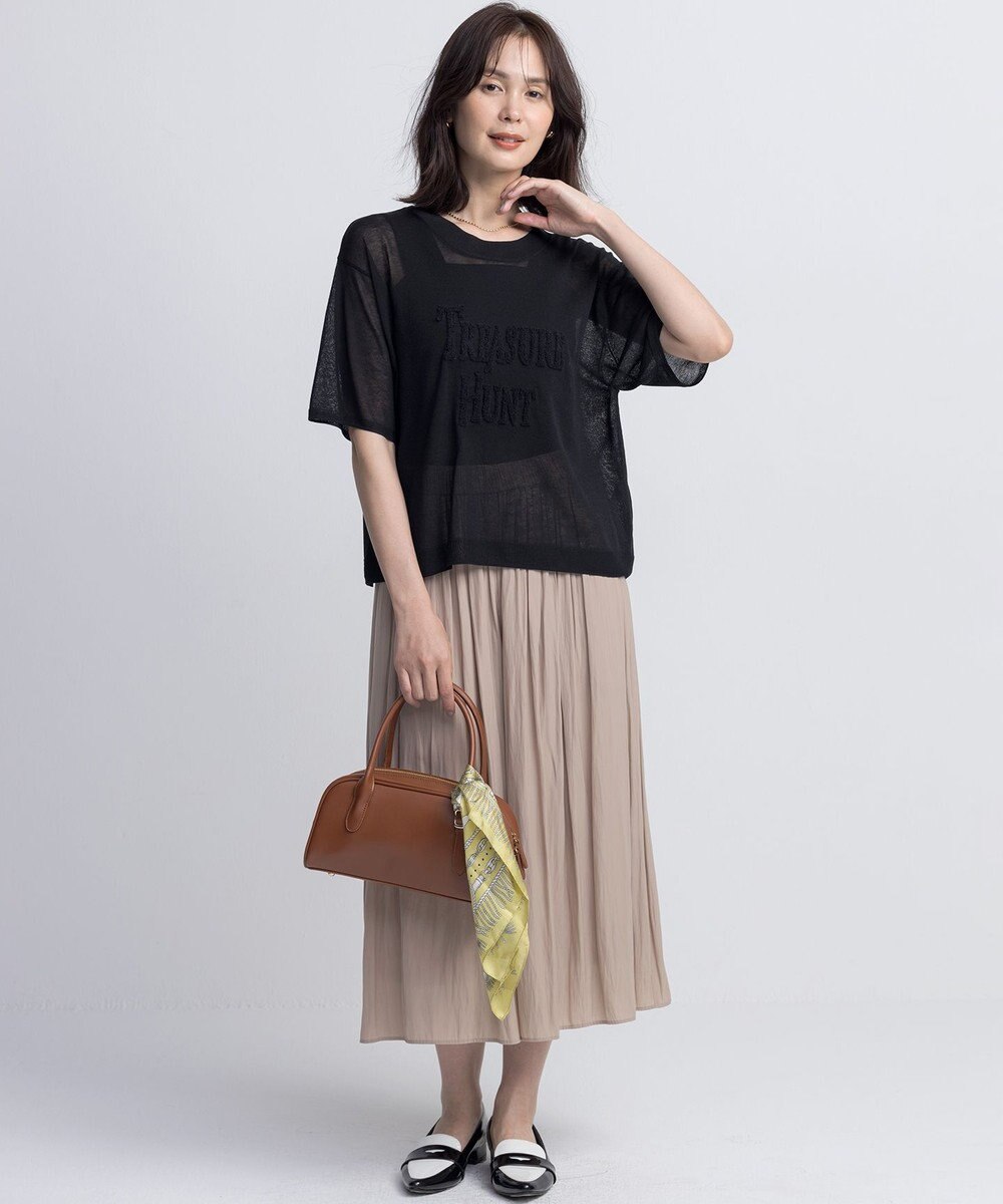 組曲 L 【WEB限定カラーあり】ギャザーライトデシン パンツ 