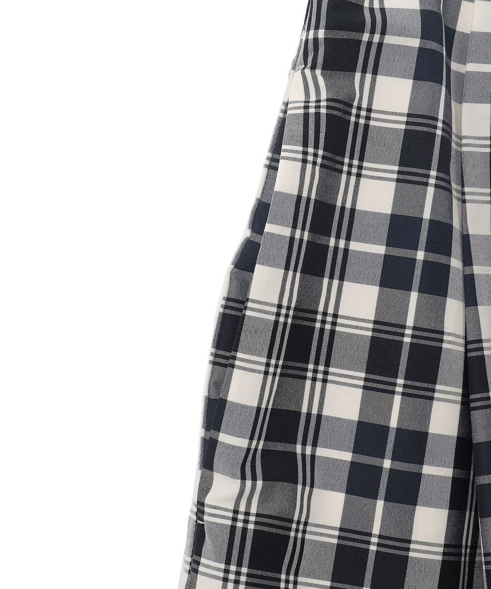 23区 【洗える】ナイロンチェックタフタ タックスカート 