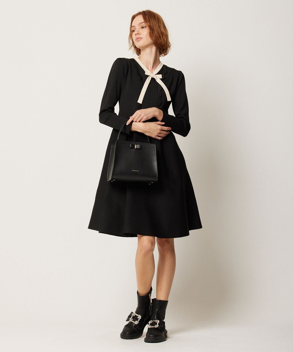 TOCCA 【洗える】BAR RIBBON KNIT DRESS ニットドレス 