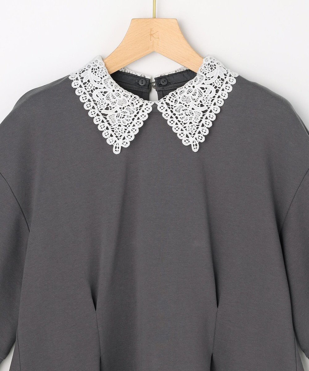 組曲 S 【先行予約・2WAY】レース襟フレンチテリーフレア カットソー 