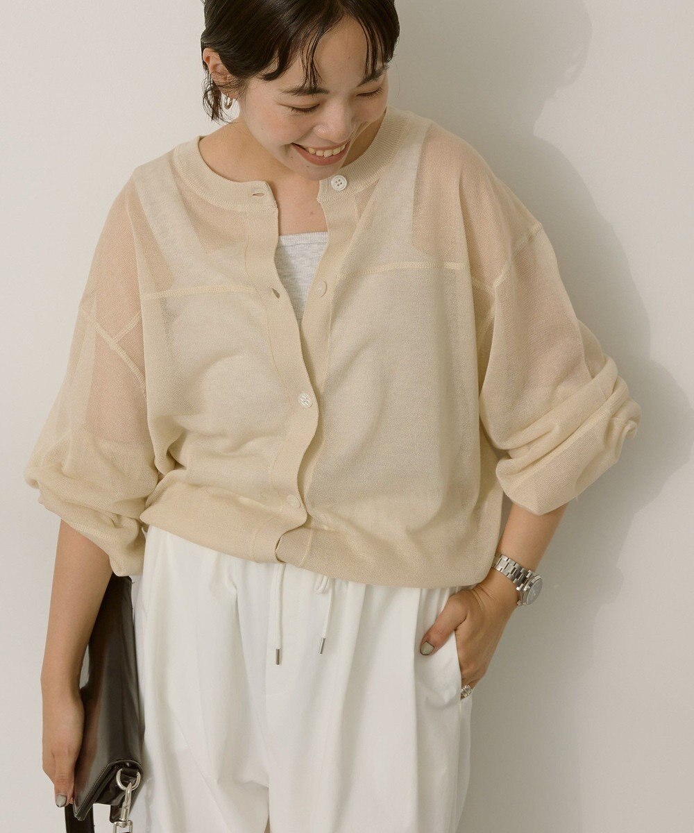 AMERICAN HOLIC 【WEB限定】【接触冷感】2WAYシアーニットカーディガン 