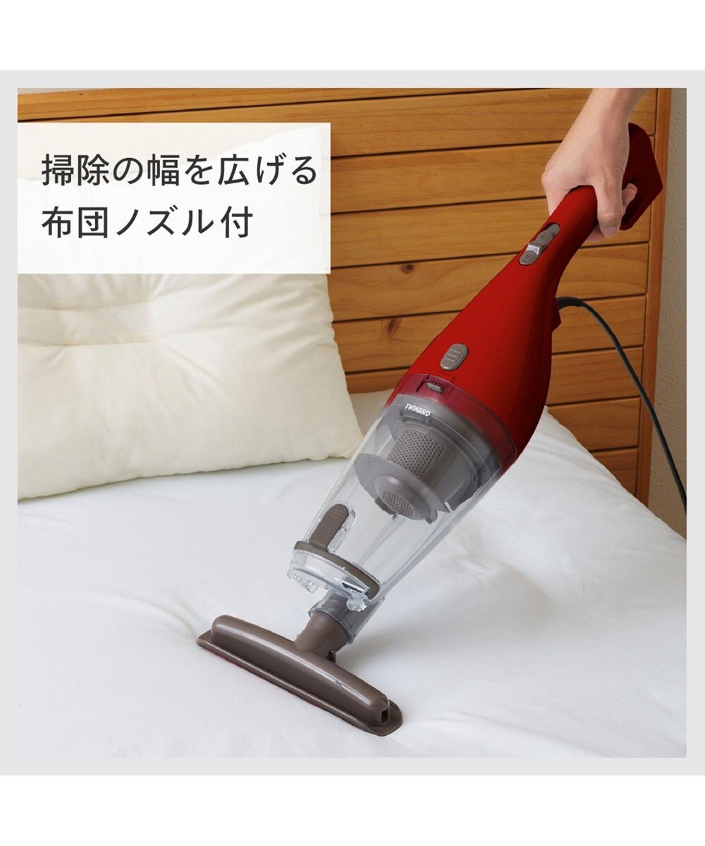 YAMATO テーブル＆キッチン 【TWINBIRD】ワイパースティック型クリーナーフキトリッシュα  レッド  TC-5165R 