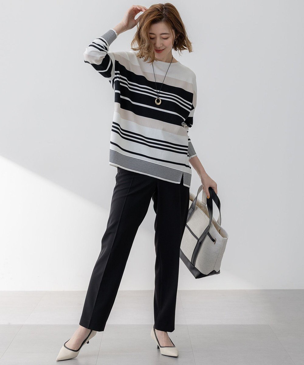 23区 【セットアップ対応/洗える】2WAYストレッチツイル ドロスト パンツ 