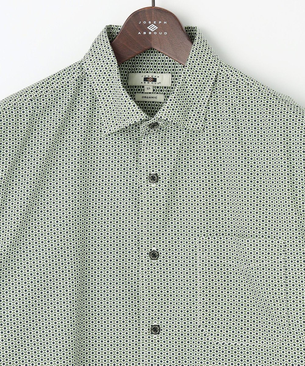 JOSEPH ABBOUD 【キングサイズ・オーガニックコットン使用】コットンプリント シャツ 