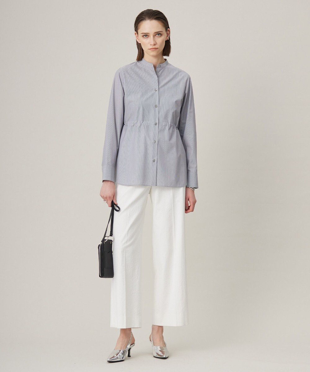 ICB 【洗える】 クリーンブロード バンドカラーシャツ 