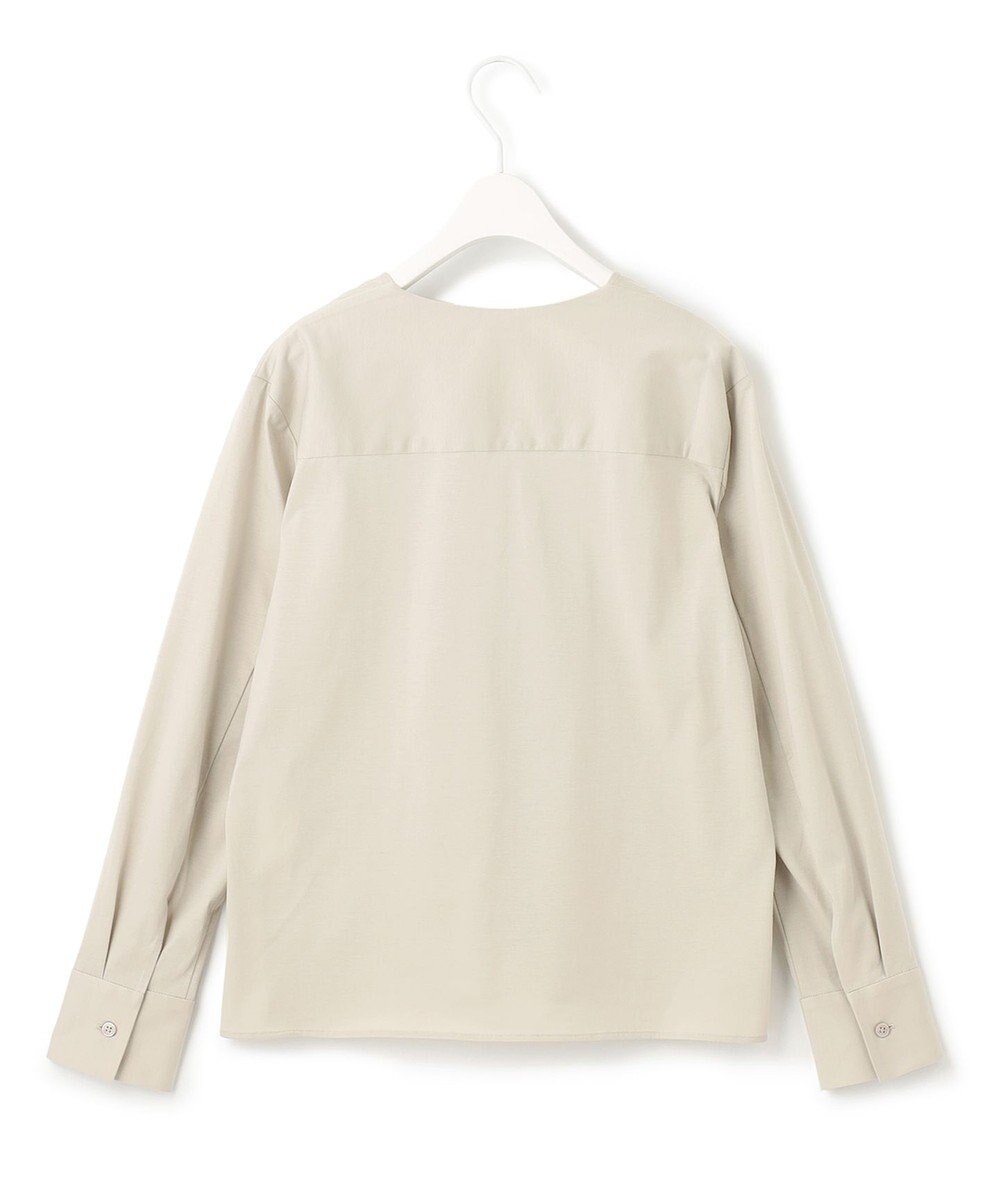 ICB L 【洗える】 ブラウスライクジャージー ヘンリーネックカットソー 