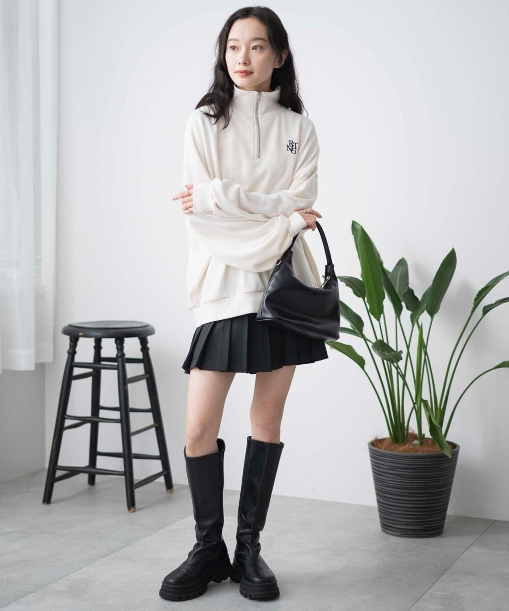 WEGO ハーフジップBIGスウェット 