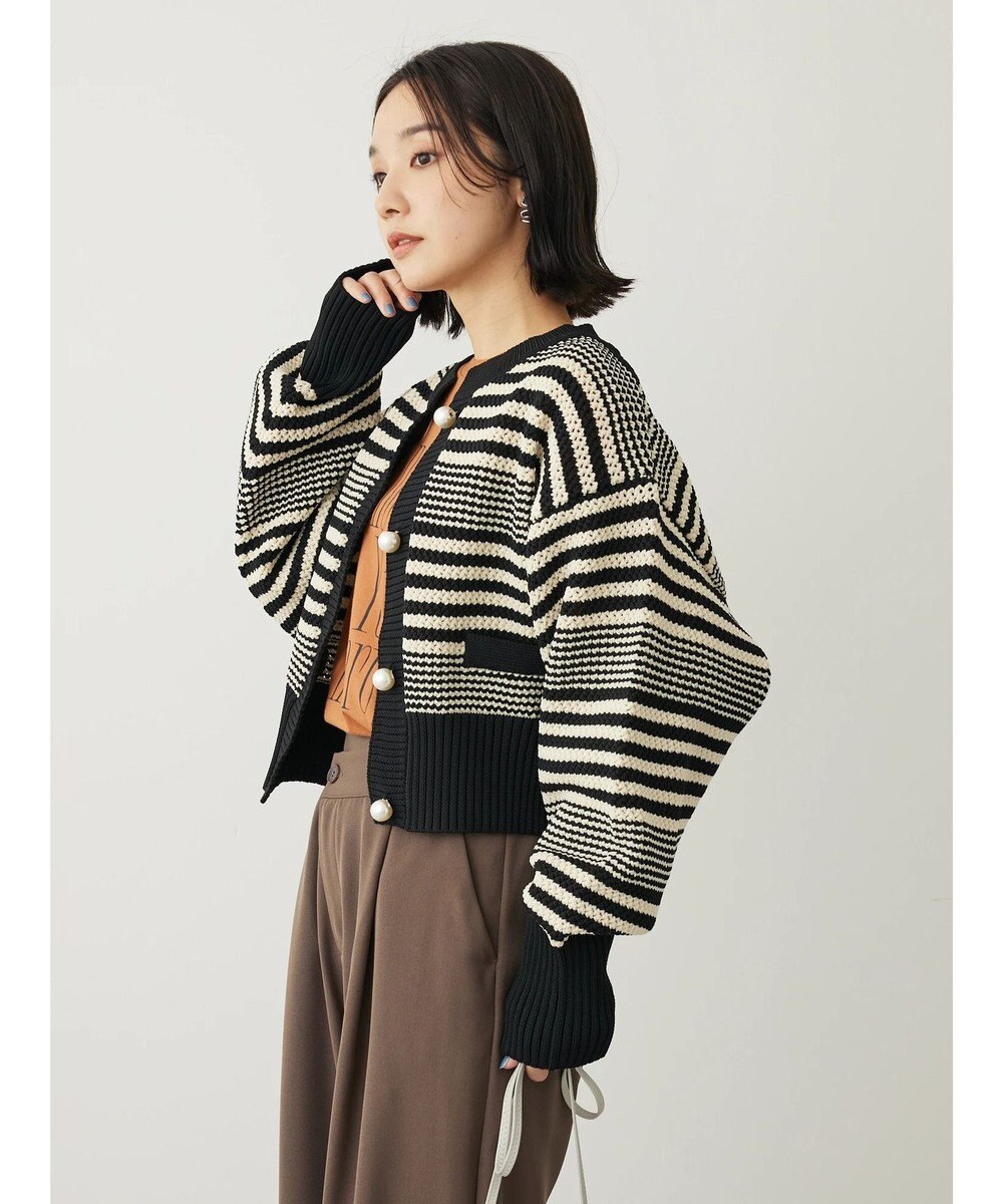 Green Parks ・ＥＬＥＮＣＡＲＥ　ＤＵＥ　パール釦カーディガン 