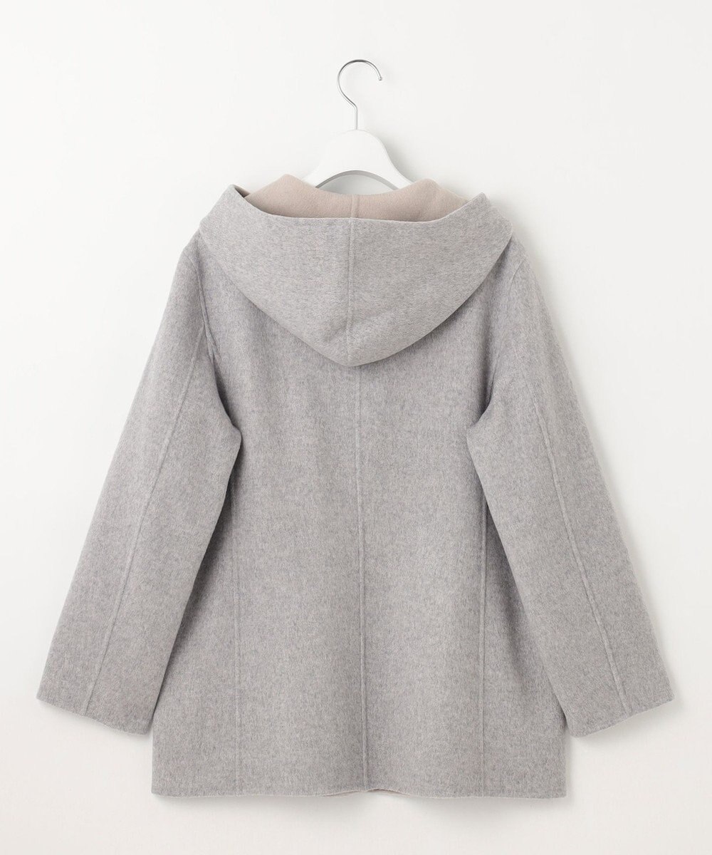 J.PRESS LADIES ウールナイロンリバー フード付き コート 