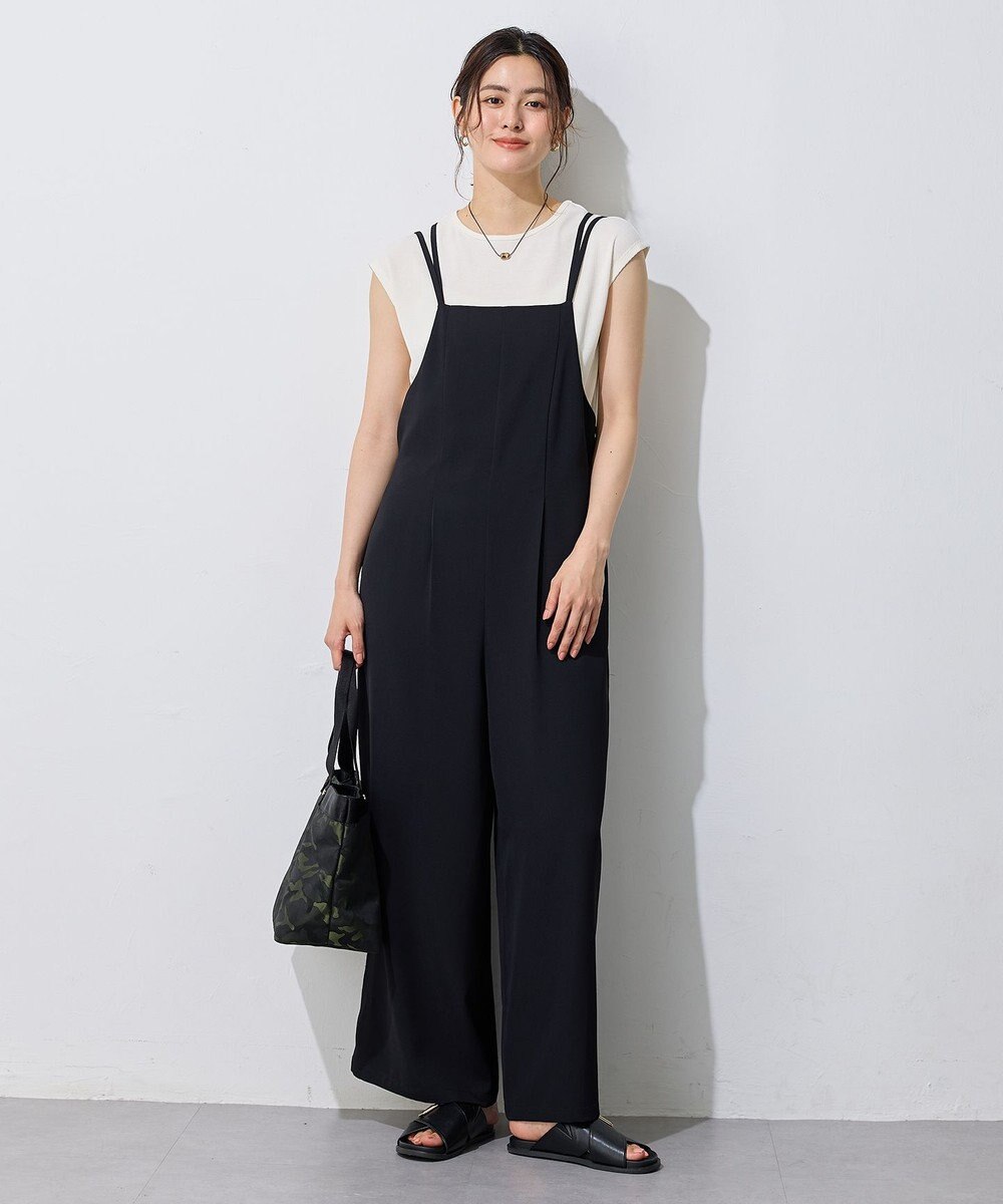 ANY 【2SET/洗濯機可】プルオーバー×キャミサロペットセット 