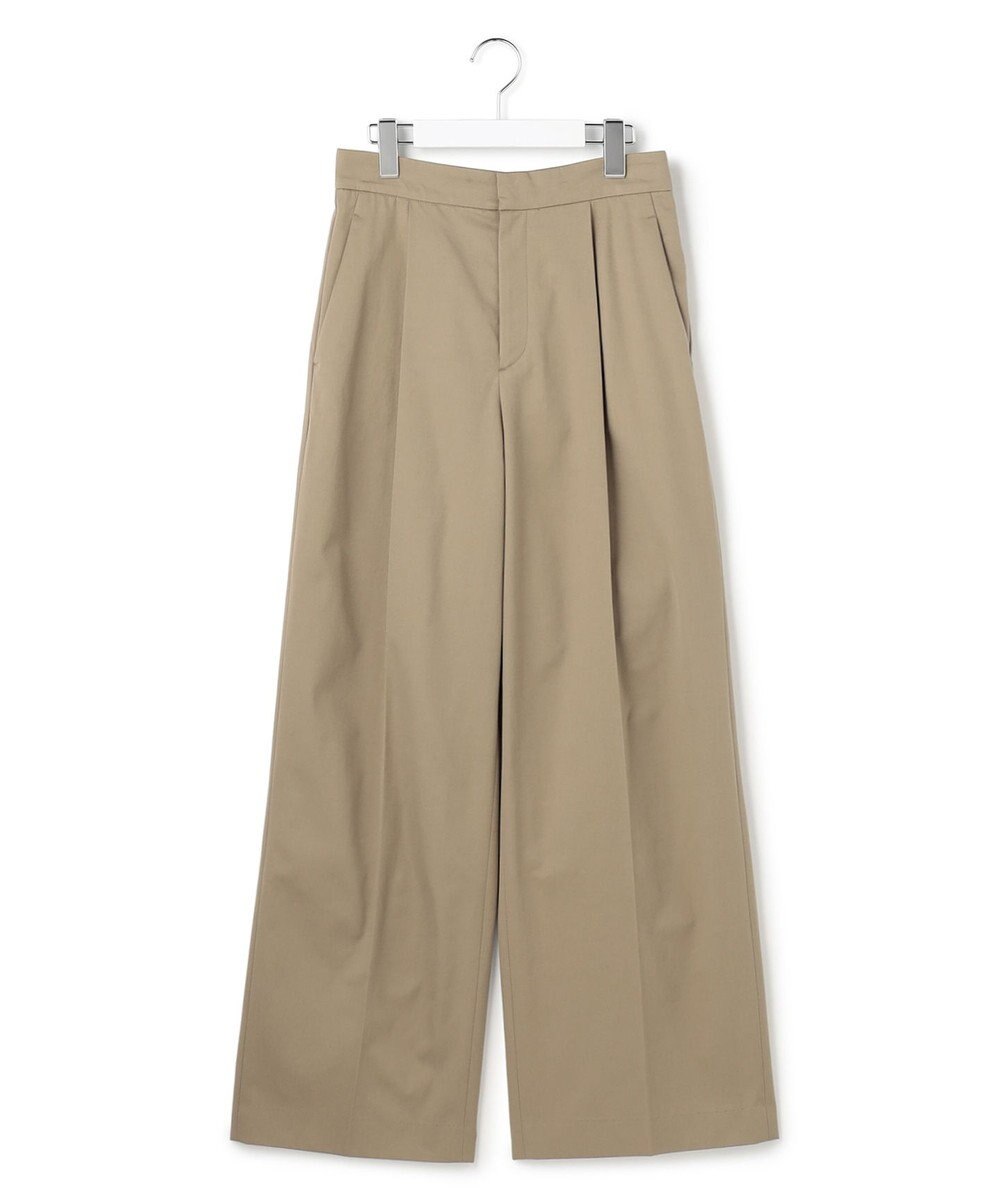 23区 S 【GOLD LABEL】ハイカウントコットンギャバ レースアップ ワイド パンツ 
