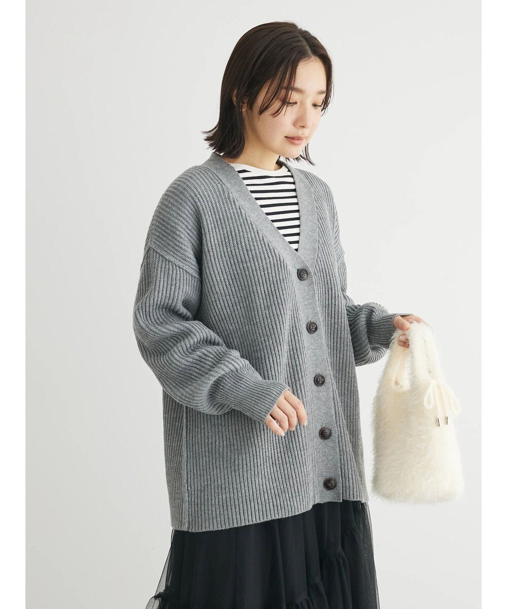 Green Parks 洗える　Ｖネックニットカーディガン 