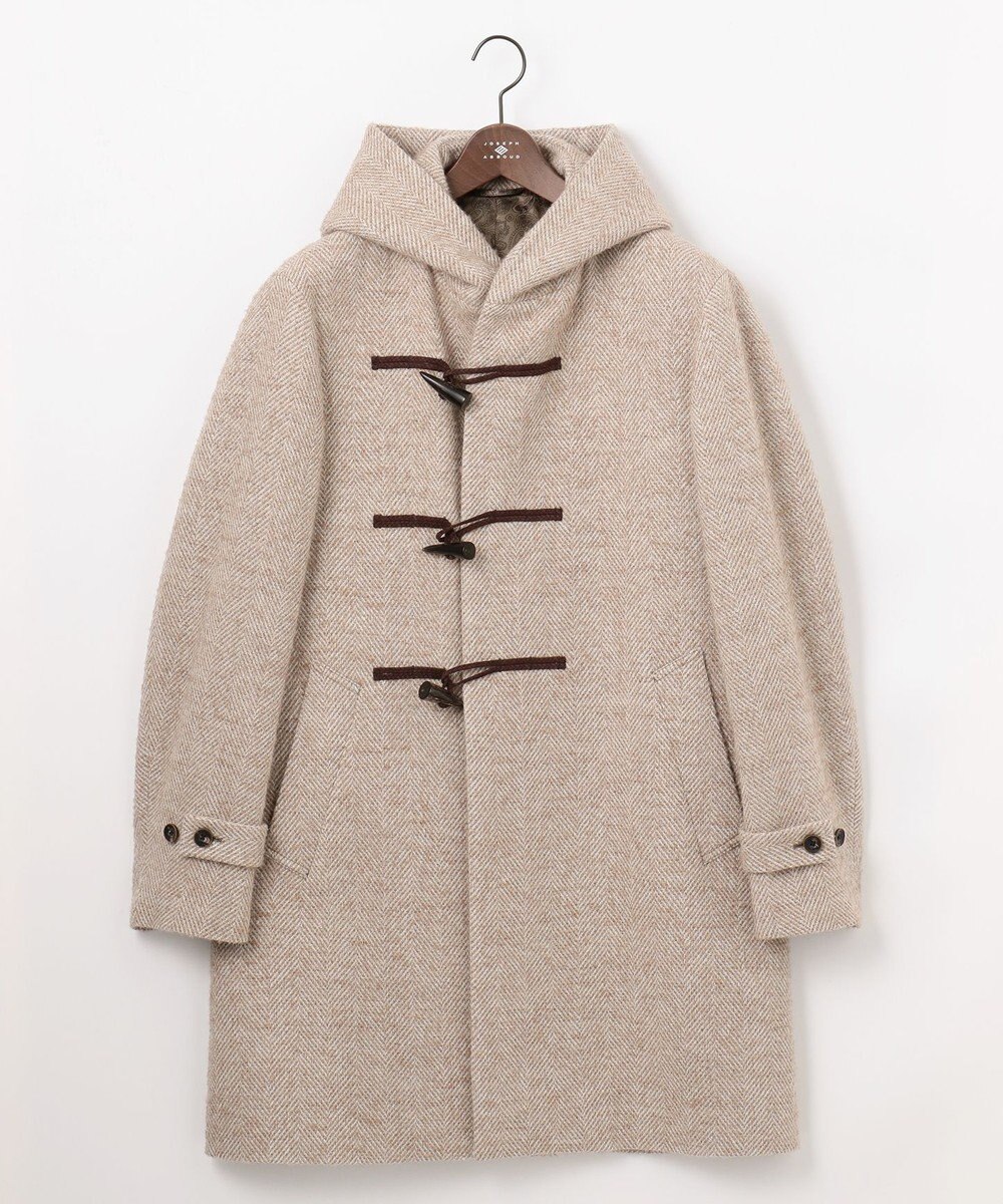 JOSEPH ABBOUD 【尾州産カシミヤブレンド×アルパカ混素材】カシミヤブレンドアルパカヘリンボン ダッフルコート 
