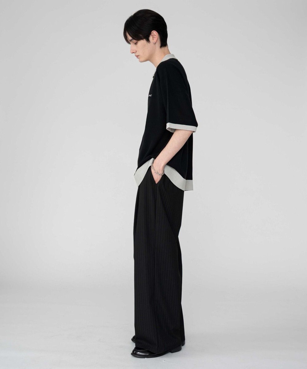 WEGO 【ユニセックス着用ITEM/MLサイズ展開】ワンポイントニットポロシャツ（SS） 