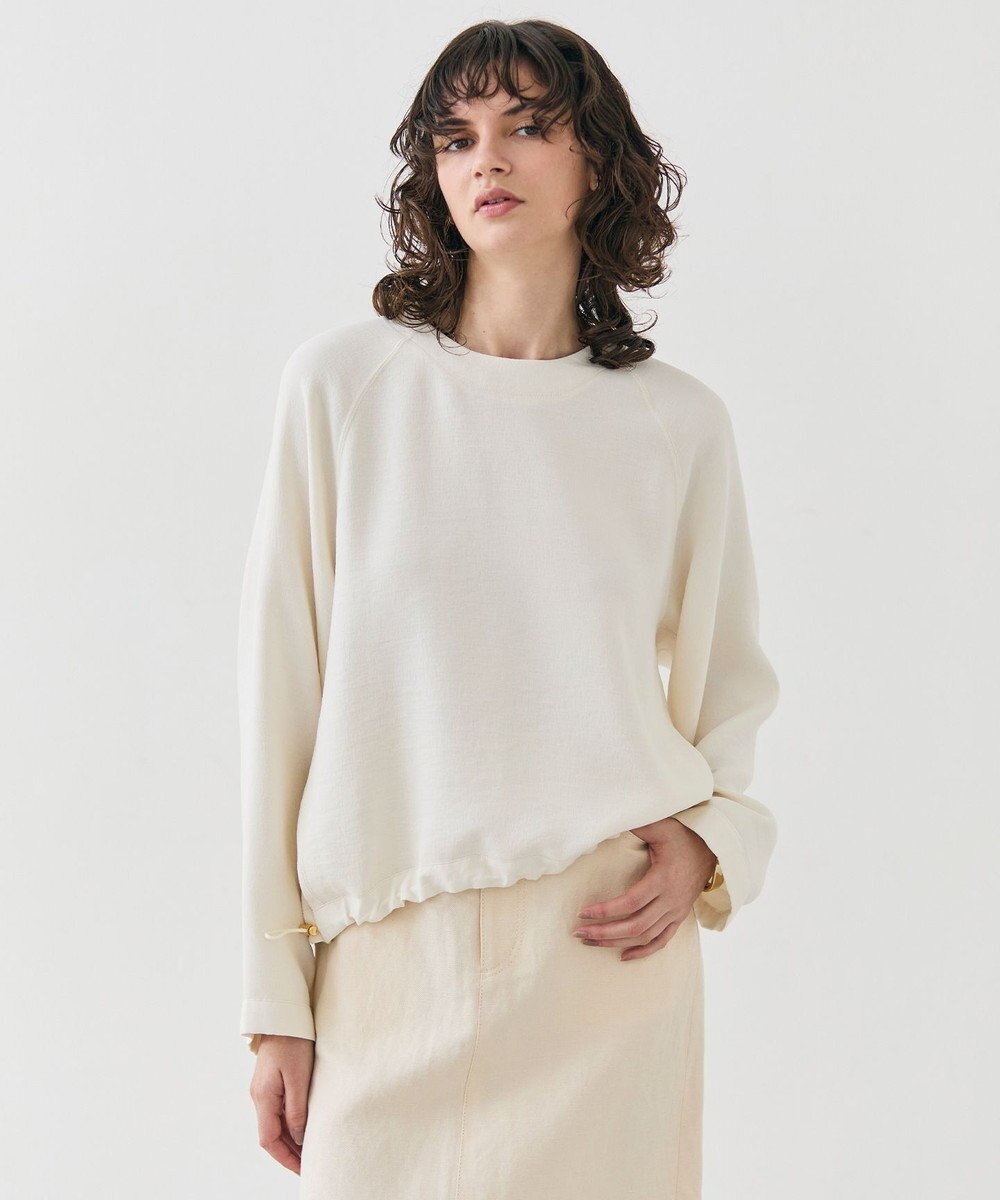 BEIGE， 【洗える】BROOM / スウェット風プルオーバードロストトップス 